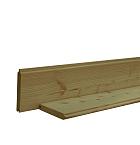 Douglas geschaafd blokhutprofiel 2,8 x 19,5 x 500 cm, groen geïmpregneerd.
