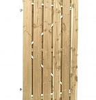 Jumbodeur met slotgat, geschaafd vuren 15 mm op verstelbaar stalen frame 100 x 200 cm, recht verticaal.