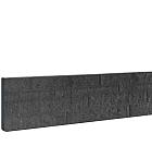 Betonplaat dubbelzijdig rotsmotief 36 x 3,5 x 184 cm, antraciet ongecoat.