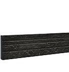 Betonplaat dubbelzijdig rotsmotief 36 x 3,5 x 184 cm, antraciet gecoat.