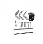 Uni-beslag t.b.v. 1 betonpaal, RVS.