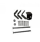 Uni-beslag t.b.v. 1 betonpaal, zwart gepoedercoat.