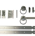 Traditioneel klinkstel met hengen en duimen, tbv houten deuren en hekpoorten