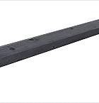 Grenen geschaafde afdekkap met sponning (6,2 cm) 3,5 x 8,5 x 180 cm tbv rechtscherm, zwart gedompeld