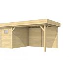 Vuren Topvision Tapuit, 300 x 300 en luifel 400 cm, onbehandeld.