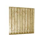 Jumboscherm geschaafd vuren 21-planks 15 mm, 180 x 180 cm, recht verticaal, groen geïmpregneerd.