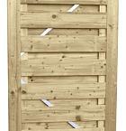 Jumbodeur met slotgat, geschaafd vuren 15 mm op verstelbaar stalen frame 100 x 180 cm, recht horizontaal.