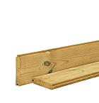 Grenen profielplank 2,8 x 14,5 x 180 cm, groen geïmpregneerd.