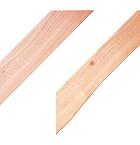 Douglas geschaafde schoor, gebogen, 6 x 14 x 77 cm, onbehandeld.