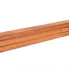 Azobe/Okan Hardhouten paal geschaafd met V-groef, gepunt 8,5 x 8,5 x 275 cm.