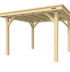 Buitenverblijf plat dak Excellent I, vuren, basismodel L/C, 307x307 cm, onbehandeld.