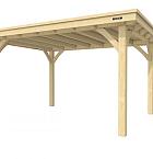 Buitenverblijf plat dak Excellent I, vuren, basismodel L/E, 399x307 cm, onbehandeld.