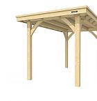 Buitenverblijf plat dak Excellent I, vuren, basismodel XXL/A, 207x399 cm, onbehandeld.