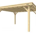 Buitenverblijf plat dak Excellent I, vuren, basismodel XXL/E, 399x399 cm, onbehandeld.