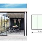 Glazen schuifwand C, 278,5 x 224 cm.