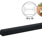 Betonpaal glad met diamantkop 10 x 10 x 310 cm, antraciet gecoat, tussenpaal tbv 2 betonplaten