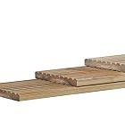 Grenen enkelzijdig geprofileerd dekdeel, 2,8 x 14,5 x 500 cm, groen geïmpregneerd.