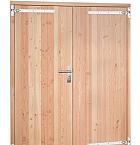 Douglas dubbele dichte deur inclusief kozijn, 168 x 201 cm, kleurloos geïmpregneerd.