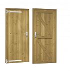 Douglas enkele dichte deur inclusief kozijn, linksdraaiend, 90 x 201 cm, groen geïmpregneerd.