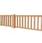 Hekwerk recht douglas type D, 328,5 x 73 cm, onbehandeld.