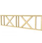 Hekwerk met kruis vuren type C, 278,5 x 73 cm, kleurloos geïmpregneerd.