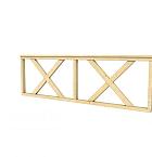 Hekwerk met kruis vuren type B, 228,5 x 73 cm, kleurloos geïmpregneerd.