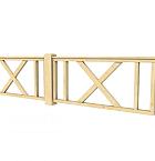 Hekwerk met kruis vuren type D, 328,5 x 73 cm, onbehandeld.