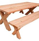 Tuinset Xavi Excellent, 2 x bank en 1 x tafel, onbehandeld.
