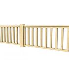 Hekwerk recht vuren type D, 328,5 x 73 cm, kleurloos geïmpregneerd.