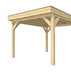 Buitenverblijf plat dak Premium I, vuren, basismodel XXL/C, 307x399 cm, kleurloos geïmpregneerd.