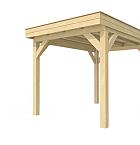 Buitenverblijf plat dak Premium I, vuren, basismodel XL/B, 257x357 cm, onbehandeld.