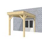 Buitenverblijf aan huis Premium I, vuren, basismodel XXL/A, 207x392 cm, kleurloos geïmpregneerd.