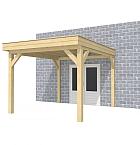 Buitenverblijf aan huis Premium I, vuren, basismodel XL/C, 307x349 cm, kleurloos geïmpregneerd.