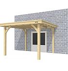 Buitenverblijf aan huis Excellent I, vuren, basismodel L/C, 307x299 cm, onbehandeld.