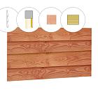 Zweeds rabat plankenset douglas bij wand B, 228,5 x 224 cm, onbehandeld.