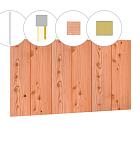 Halfhouts rabat plankenset douglas bij achterwand C, 278,5 x 125 cm, onbehandeld.