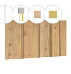 Banddeel plankenset vuren bij achterwand A, 178,5 x 125 cm, onbehandeld.