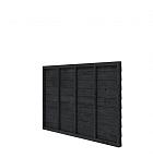 Vuren wandpakket t.b.v. enkelzijdige wand kapschuur Comfort 229x162 cm, zwart geïmpregneerd.