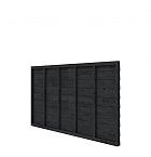 Vuren wandpakket t.b.v. enkelzijdige wand kapschuur Comfort 278,5x162 cm, zwart geïmpregneerd.