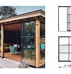 Industriële schuifwand A, 178,5 x 224 cm.