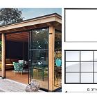 Industriële schuifwand E, 371 x 224 cm.