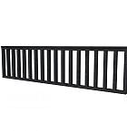 Hekwerk recht douglas type C, 278,5 x 73 cm, zwart geïmpregneerd.