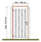 Tuindeurkozijn Redvision met aanslaglat, max 160 cm breed
