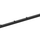 Hillfence metalen paal, inclusief aansluitingset en afdekkap, 6 x 4 x 160 cm, zwart.