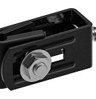 Hillfence poortpaal-aansluiting, zwart RAL 9005.