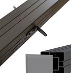 Aluminium paal 8,4 x 8,4 x 270 cm, antraciet. Inclusief bevestigingsmateriaal t.b.v. frameset.