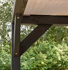 Vuren pergola houtpakket 300 x 400 cm t.b.v. strakdoek 292 x 392 cm, zwart gedompeld.