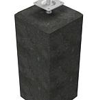 Betonpoer XL, 22 x 22 x 40 cm, recht, schroefdraad M20, antraciet.