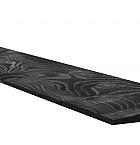 Vuren Zweeds rabat 1 zijde geschaafd, 1 zijde fijnbezaagd, 1,1-2,7 x 19,5 x 400 cm, zwart gespoten.