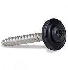 Daktrimschroef RVS met zwarte kop RAL 9005 en EPDM ring, 4,5 x 35 mm, 200 stuks.